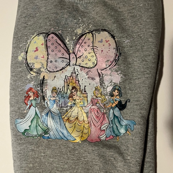 Disney Other - Gray Disney Princess Sweatshirt with Bow Design